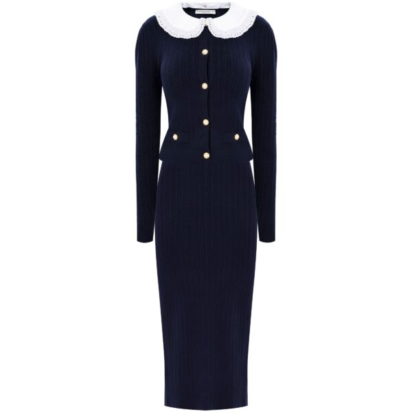 Le costume Alessandra Rich est bleu foncé